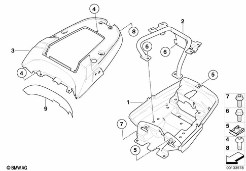 Motorcycle Trim Section, Windshield for 2008 BMW-Motorrad F 650 GS #2