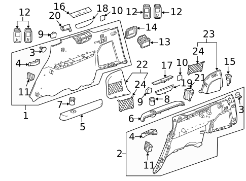 Interior Trim - Rear Body for 2013 Mercedes-Benz GL 450 #0