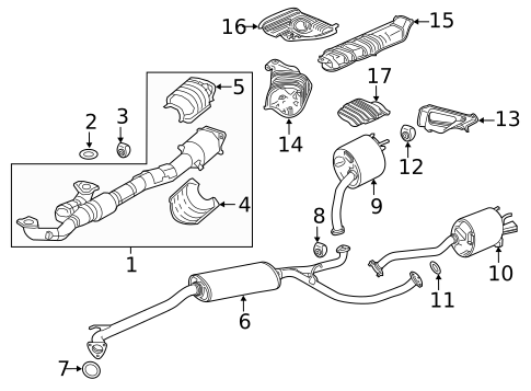 Exhaust Components for 2020 Acura MDX #0