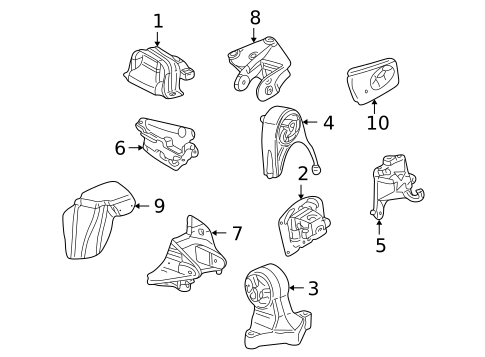 Engine & Trans Mounting for 2003 Chrysler Sebring #3