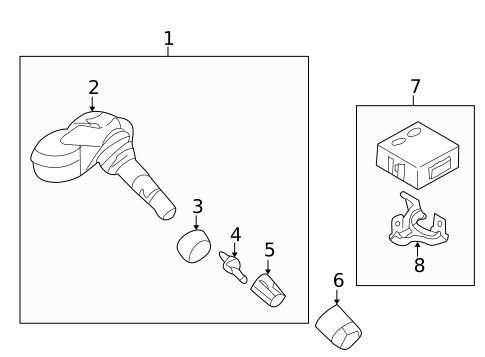 Tire Pressure Monitor Components for 2010 Kia Forte Koup #0