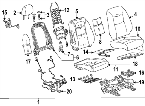 Passenger Seat Components for 2025 GMC Hummer EV Pickup #0