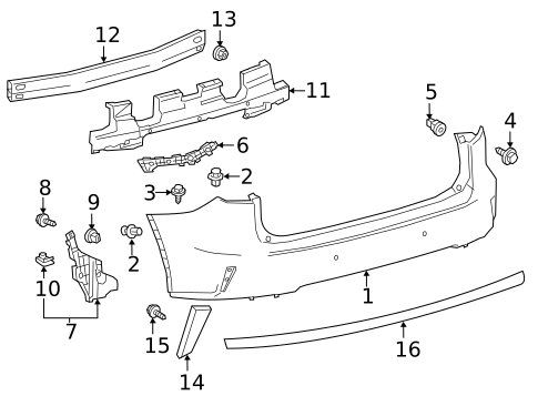 Bumper & Components - Rear for 2019 Lexus RX350 #0