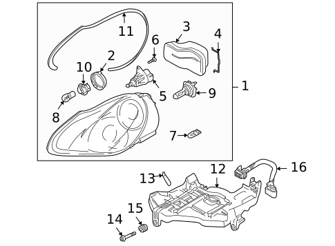 Bulbs - Chassis for 2003 Porsche Cayenne #1