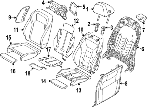 Driver Seat Components for 2024 BMW M240i xDrive #0