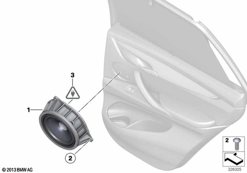Single Parts Loudspeaker for 2019 BMW X6 M50iX #9
