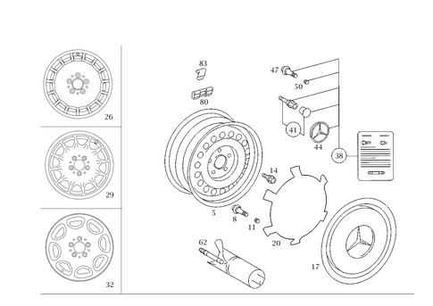 Wheels for 1992 Mercedes-Benz 500SL #2