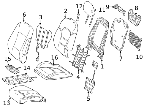 Driver Seat Components for 2016 Mercedes-Benz B250e #0