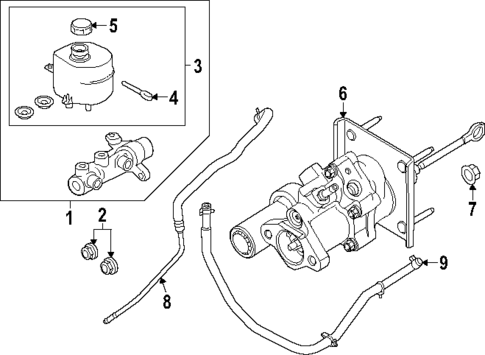 Master Cylinder - Components On Dash Panel for 2023 Ford F-450 Super Duty #0