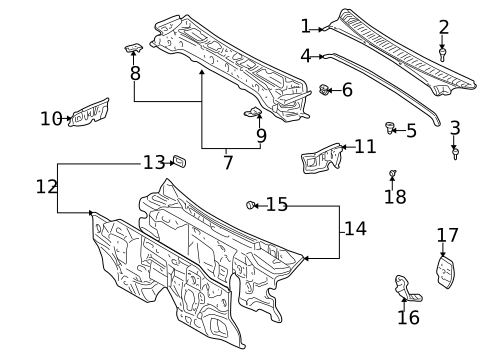 Cowl for 2004 Toyota Tacoma #0