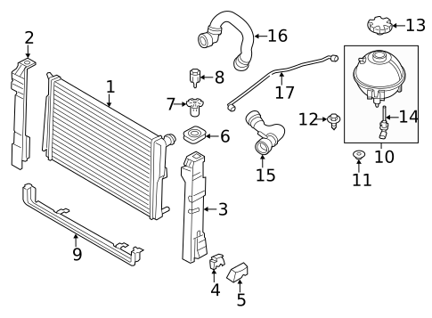 Radiator & Components for 2012 BMW X3 #1