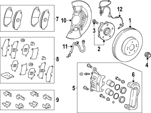 Front Brakes for 2025 Lexus TX350 #0