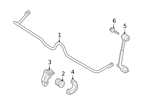 Stabilizer Bar & Components for 2006 Mercedes-Benz CLK55 AMG #0