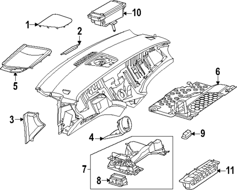 Instrument Panel Components for 2024 Mercedes-Benz EQE SUV AMG® #0