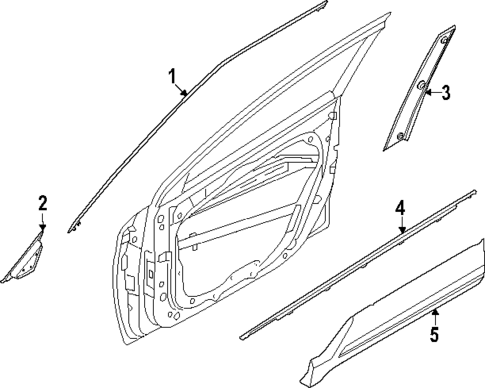 Exterior Trim - Front Door for 2025 Kia EV9 #0