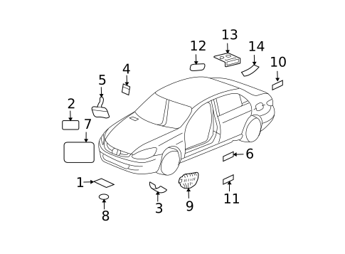 Labels for 2010 Honda Accord #1