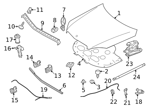 HOOD & COMPONENTS for 2018 Mercedes-Benz Metris #1