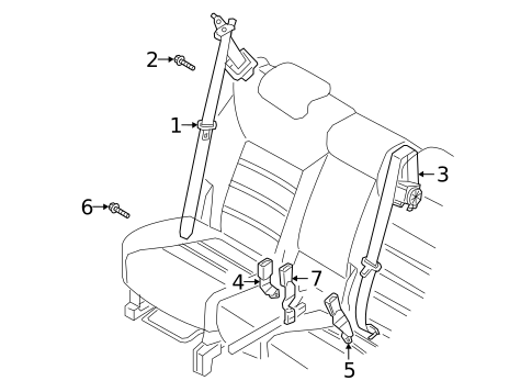 Seat Belt for 2022 Kia Telluride #1