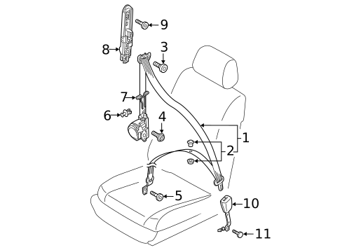 Seat Belt for 2021 Volkswagen Jetta #0