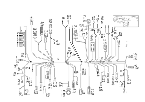 Inboard Cable Harness for 1993 Mercedes-Benz 600SL #1