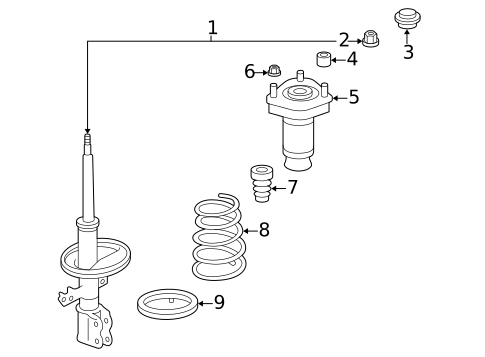 Struts & Components for 2008 Lexus RX400h #2