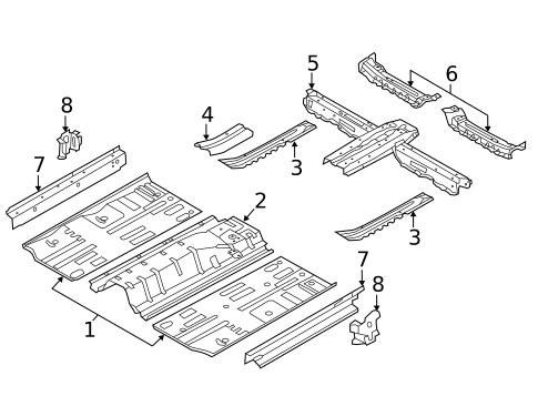 Floor & Rails for 2012 Hyundai Elantra #0