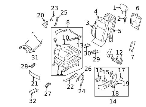 Power Seats for 2013 INFINITI FX37 #0