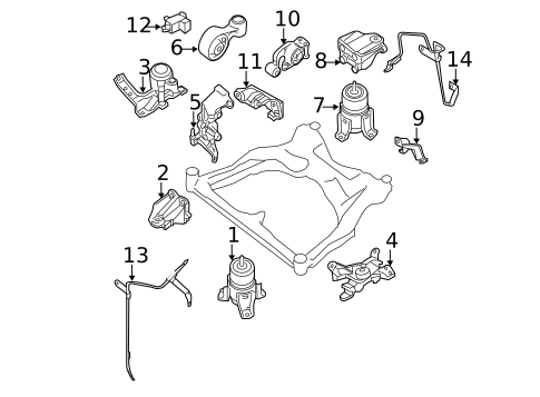 Engine & Trans Mounting for 2019 Nissan Maxima #6