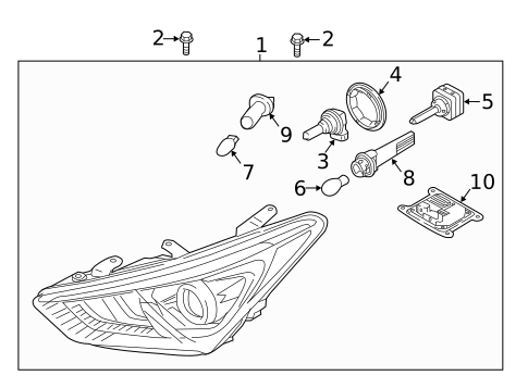 Bulbs - Chassis for 2017 Hyundai Santa Fe Sport #0
