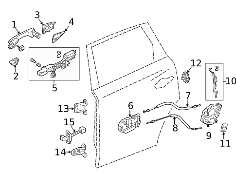 Rear Door for 2017 Acura TLX #1