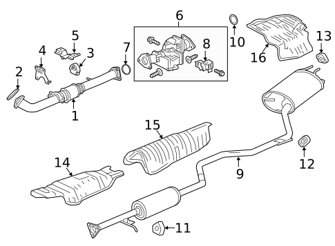 Exhaust Components for 2017 Honda Accord #0