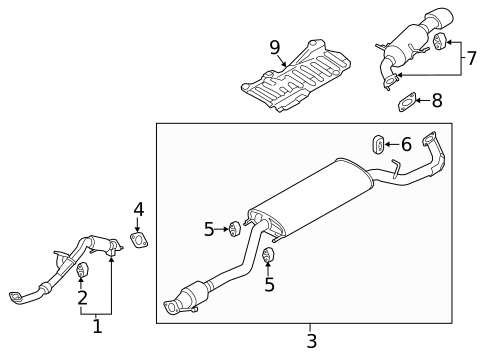 Exhaust Components for 2014 Kia Sorento #0