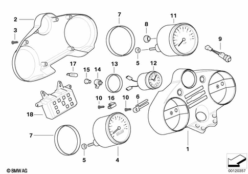 Instrument Cluster for 2002 BMW-Motorrad R 1200 CL #0