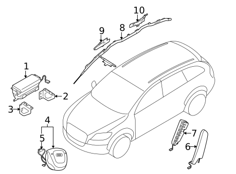 Air Bag Components for 2010 Audi Q7 #0