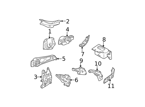 Engine & Trans Mounting for 2003 Chrysler PT Cruiser #0