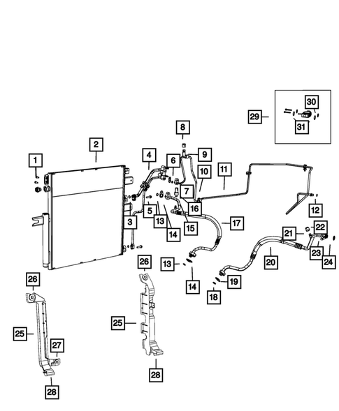 Air Conditioner and Heater Plumbing for 2016 Ram 3500 #8