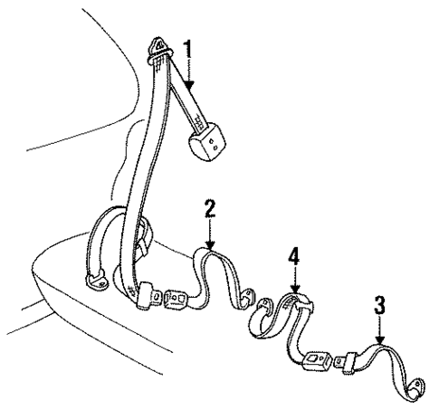 Seat Belt for 1992 Pontiac LeMans #1