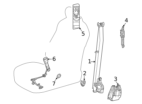 Seat Belt for 2022 Toyota Highlander #2