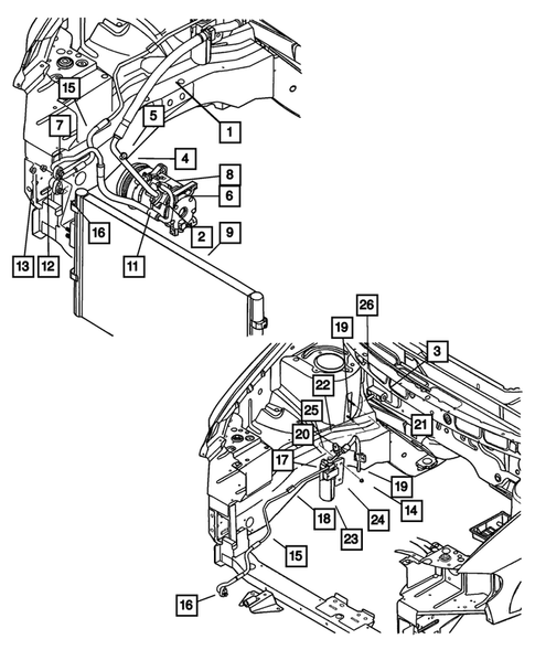 Air Conditioner and Heater Plumbing for 2004 Chrysler Town & Country #0