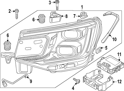 Headlamp Components for 2025 Volkswagen Atlas #0