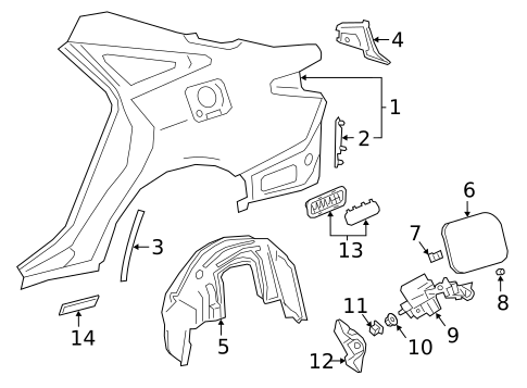 Fuel Door for 2021 Toyota Avalon #0