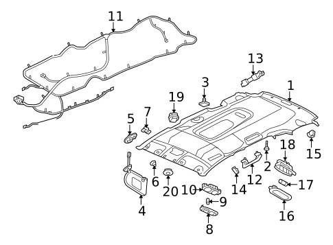 Interior Trim - Roof for 2006 Isuzu Ascender #1