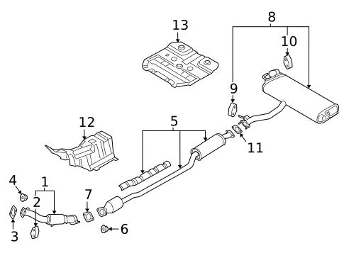 Exhaust Components for 2019 Hyundai Kona #1