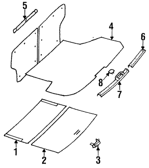 Interior Trim - Rear Body for 1990 Nissan Sentra #0