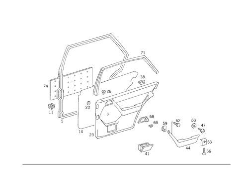 Door Paneling for 1984 Mercedes-Benz 300TD #3