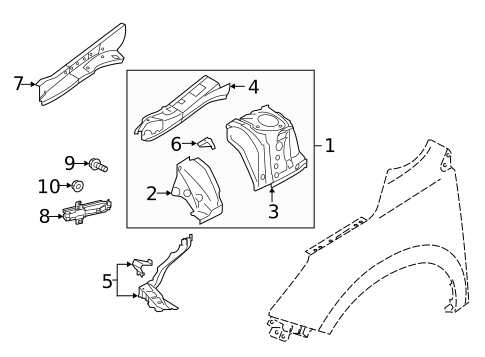 Structural Components & Rails for 2024 Subaru Forester #2