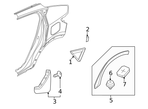 Exterior Trim - Quarter Panel for 2019 Volvo XC40 #2
