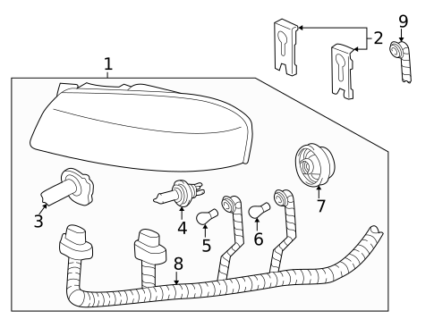 Headlamp Components for 2019 Chevrolet Silverado 1500 #33