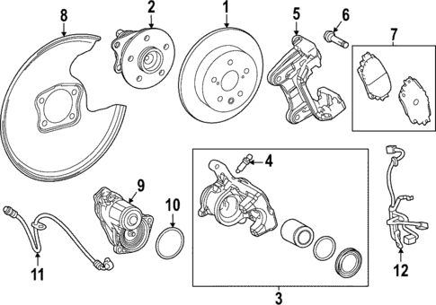 Rear Brakes for 2025 Toyota bZ4X #1