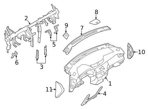Instrument Panel for 2017 Nissan Rogue #0